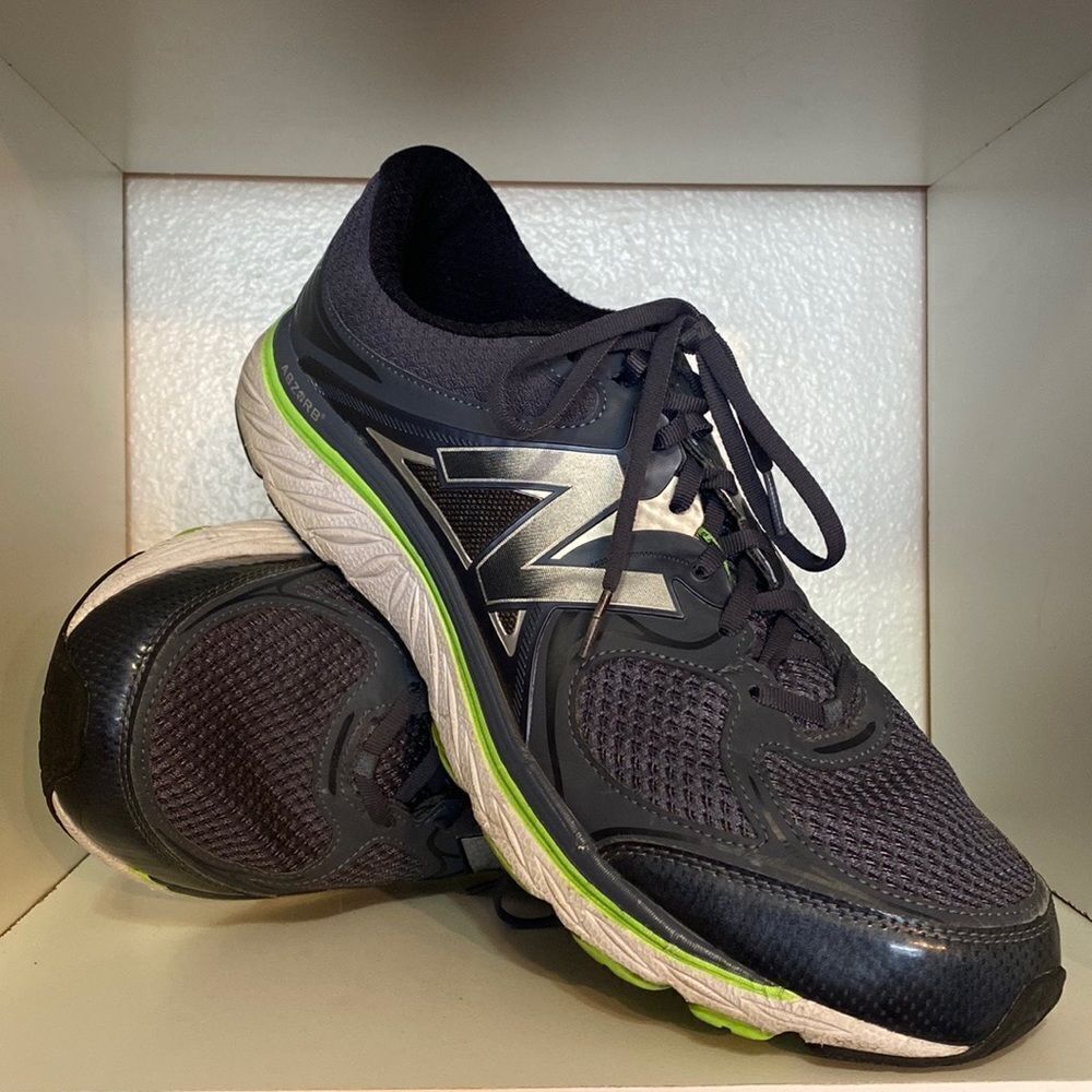 New Balance Mens 940v3 Stability Running Sneakers Athletic Size 14W Blue Gray